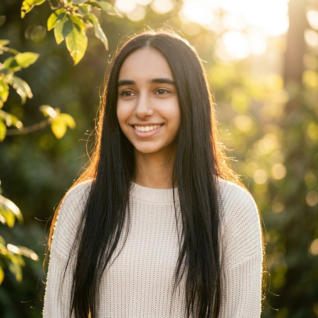 Shanaya natural sunny portrait